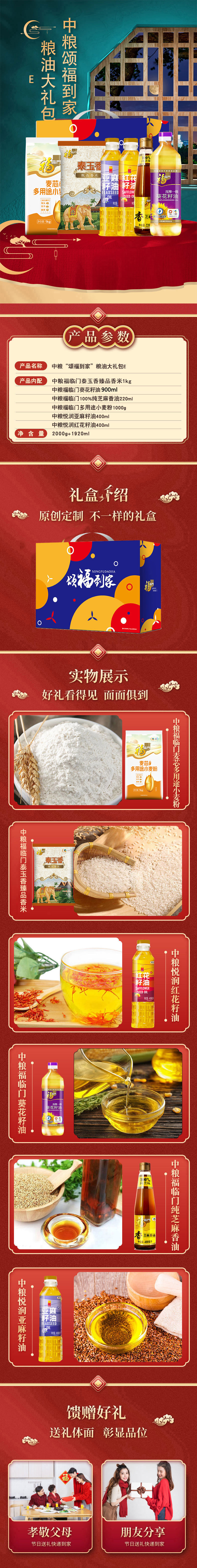 中粮“颂福到家”粮油大礼包E详情